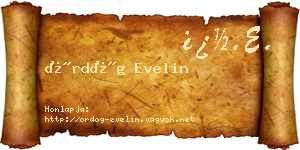 Ördög Evelin névjegykártya