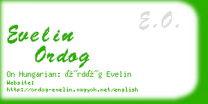 evelin ordog business card